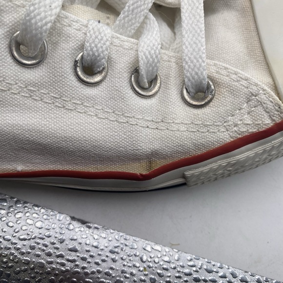 Converse Chuck Taylor All Star Low Top Shoes Womens Size 9 White Canvas Cleaned - Picture 6 of 14